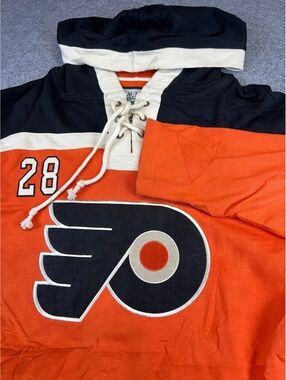 NHL Philadelphia Flyers Old Time Hockey Jersey #28 Ciroux Cotton Midweight